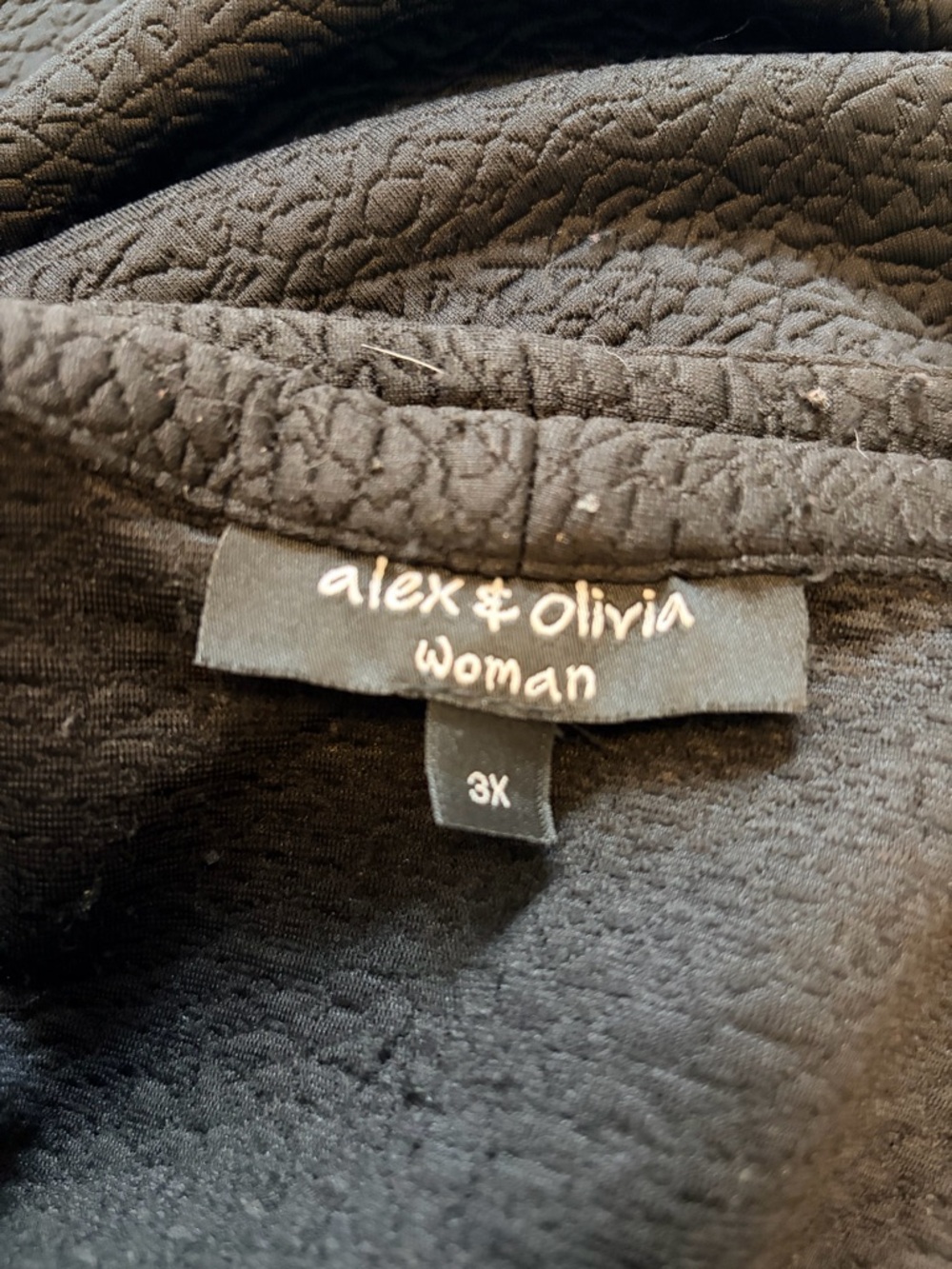Black Quilted Open-Front Coat - Alex & Olivia - Picture 4 of 4